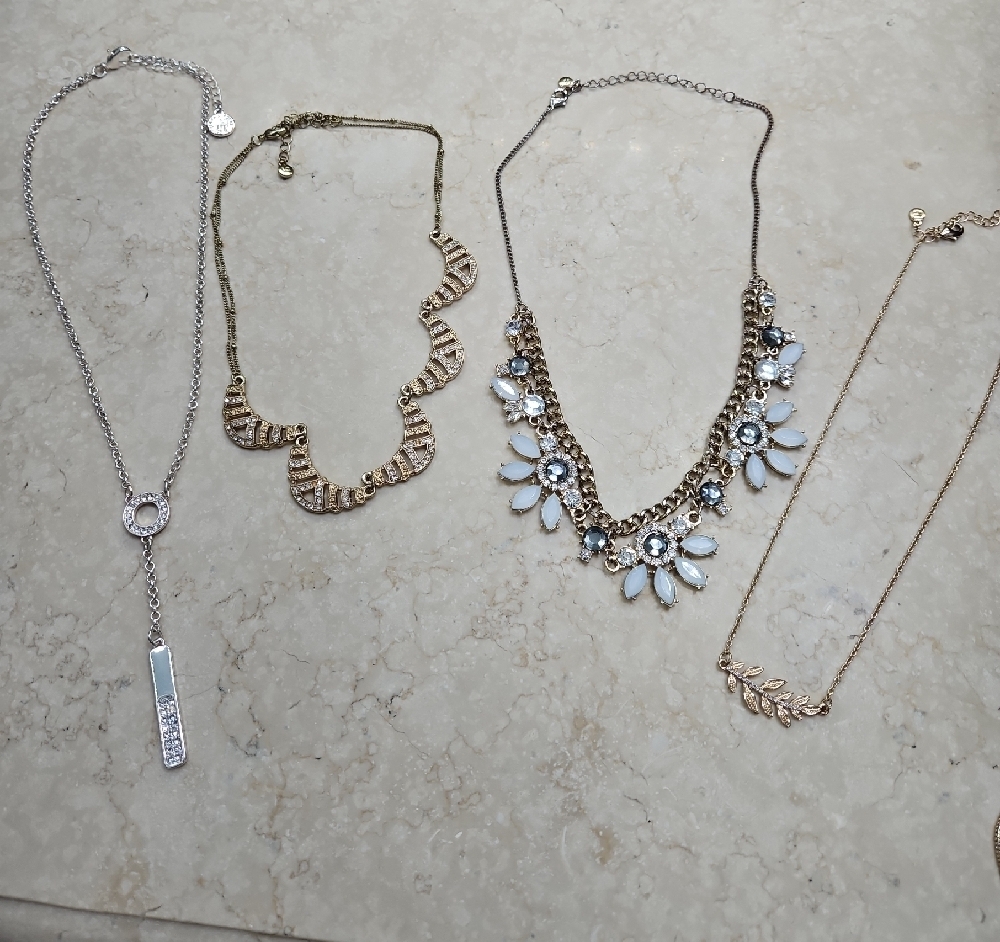 Elegant Gold and Silver Necklace Set